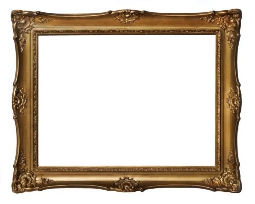 11575964 - vintage golden frame isolated over white background