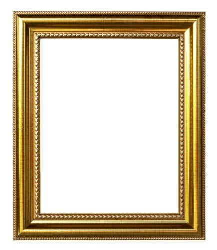 12673854 - golden picture frame on white background