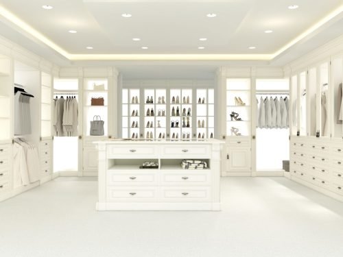 large white wardrobe. 3d rendering
